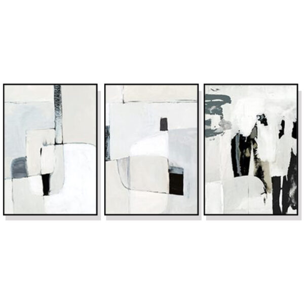 Fanno-Canvas Wall Art Set Soft Spoken 40x60cm Black Frame Premium Quality Prints