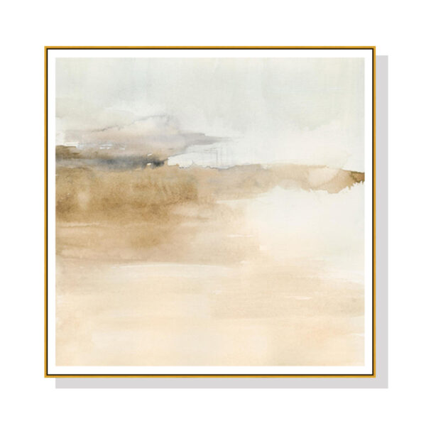 Fanno-Canvas Wall Art 50x50cm Atmospheric Edge II Gold Frame Premium Print Decor