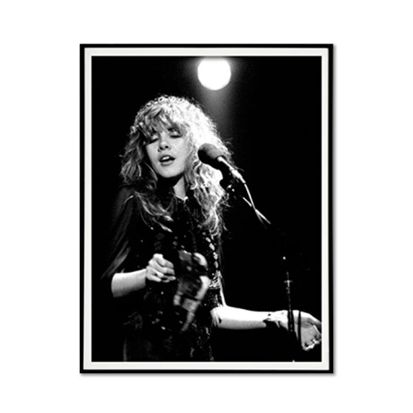 Fanno-Canvas Wall Art Young Stevie Nicks Concert Poster Framed Home Decor 30x40cm