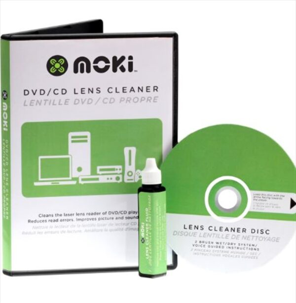 Fanno-DVD CD Lens Cleaner for Players PCs and Game Consoles with Cleaning Fluid