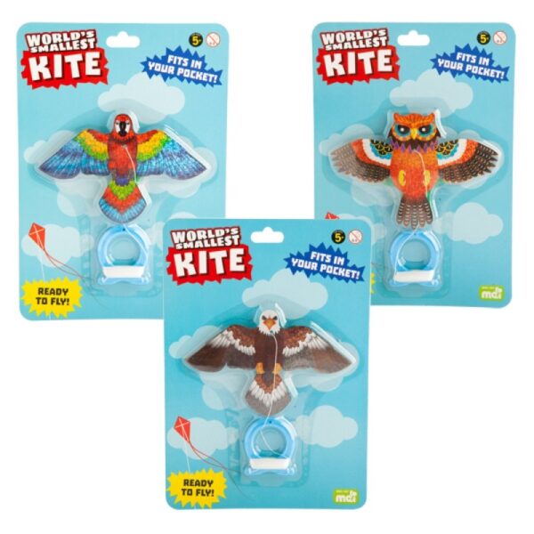 Fanno-Small Bird Kite Pocket Size Ready to Fly with Bling Wings for Windy Days