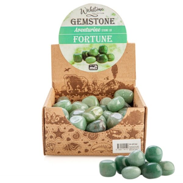 Fanno-Tumbled Aventurine Stones for Good Fortune Love and Confidence Natural Gemstone