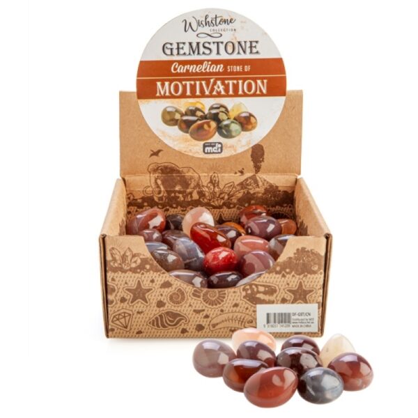 Fanno-Tumbled Carnelian Stones for Motivation Creativity and Confidence  Energy