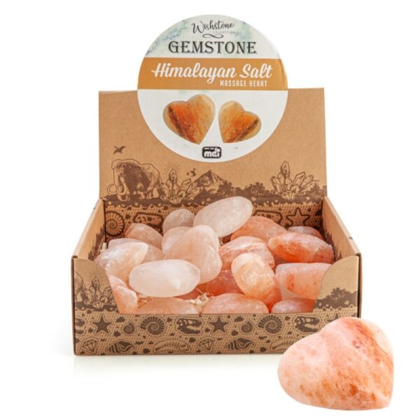 Fanno-Gemstone Himalayan Salt Massage Heart for Relaxation and Wellness Therapy