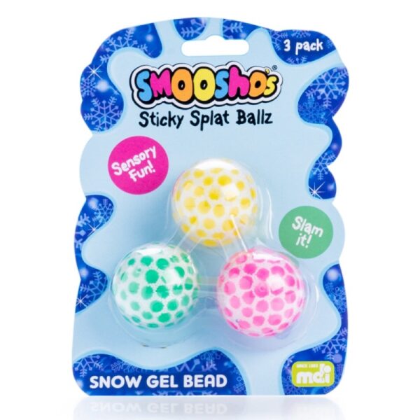 Fanno-Sticky Splat Balls Set of 3 for Fun Sensory Play with Gel Beads and Microbeads