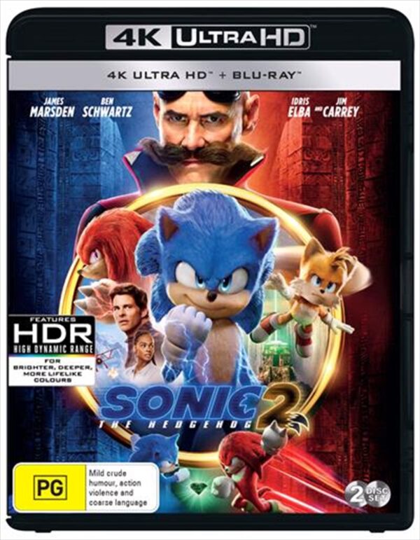 Fanno-Sonic The Hedgehog 2 Blu-ray and UHD Movie for Home Entertainment Experience