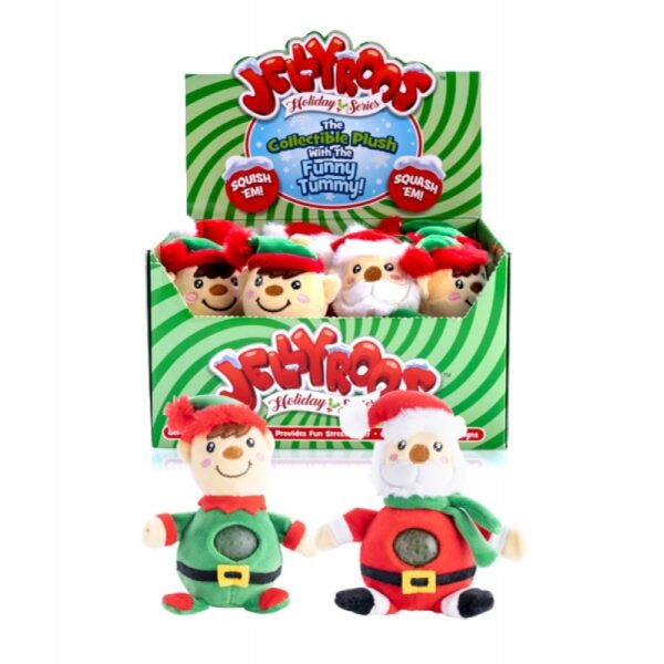 Fanno-Plush Christmas Jellyroos Soft Fuzzy Toy with Colorful Pop-Out Jellies