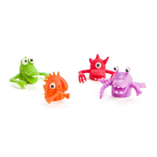 Fanno-Finger Puppets Assorted Monster Designs Soft Stretchy Fun for Kids