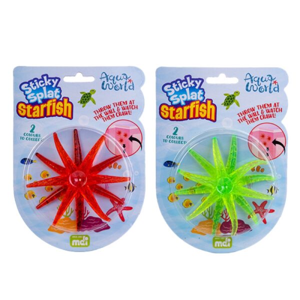 Fanno-Sticky Splat Starfish Wall Crawler Fun Sensory Toy for Kids Collectible Colors