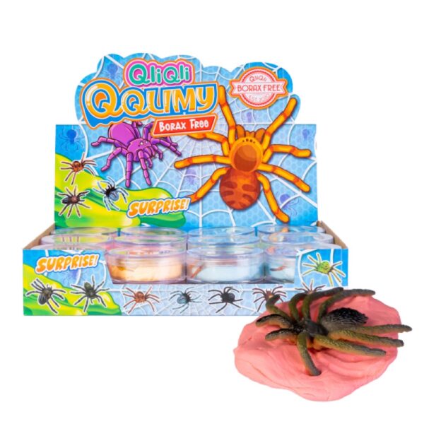 Fanno-Colorful Spider Slime for Sensory Play Stretchy Squishy Fun in Clear Tub