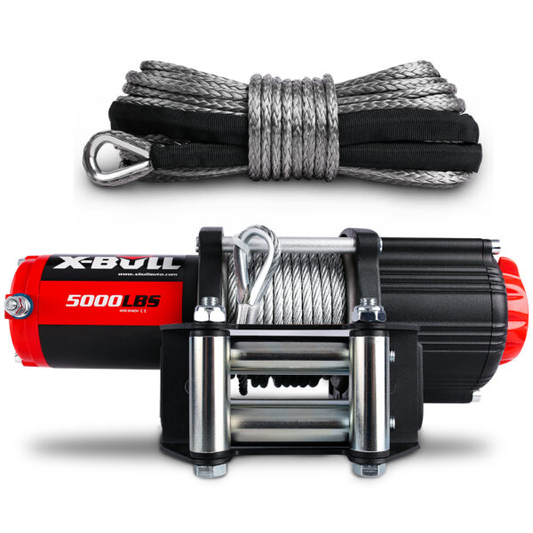 Fanno-Electric Winch 5000lbs 12V Wireless Steel Cable for ATV Boat with Synthetic Rope