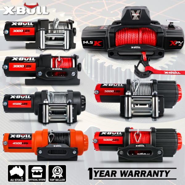 Fanno-5000lbs Electric Winch 12V with Synthetic Rope Wireless Remote for ATV UTV Boat