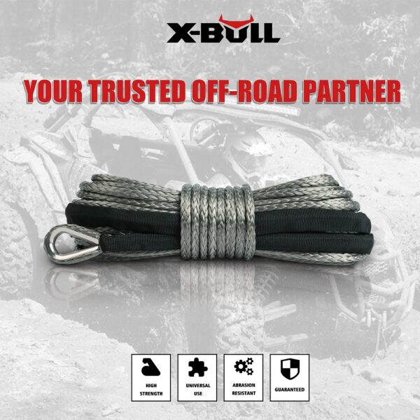 Fanno-Synthetic Winch Rope 5.5mm x 13m Heavy-Duty Nylon for Off Road Vehicle Recovery