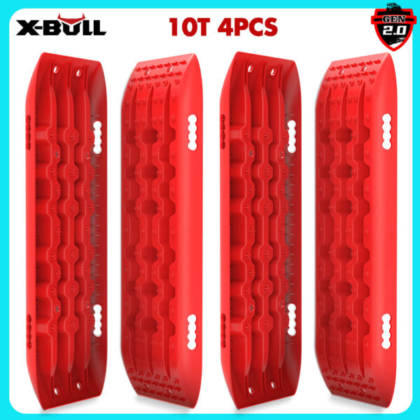 Fanno-Recovery Tracks 10T Sand Mud Snow Offroad 4WD 2 Pairs 91cm Gen 2.0 Red