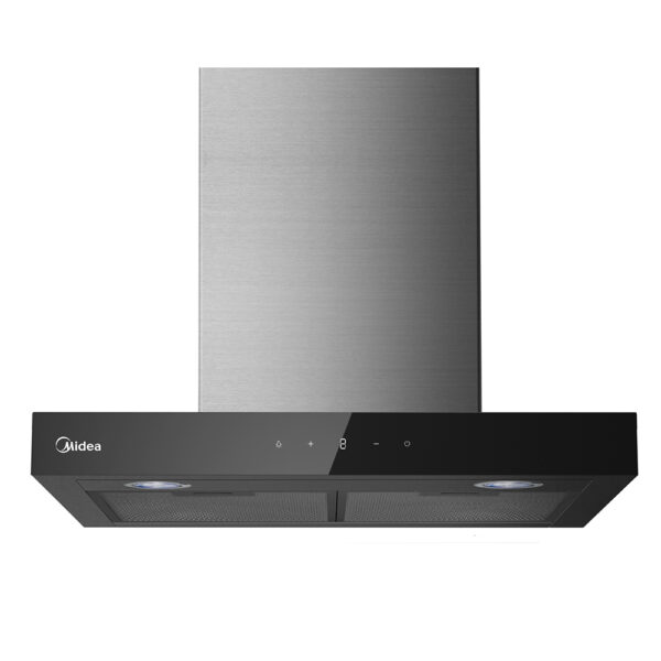 Fanno-60cm Canopy Range Hood Black Stainless Steel Touch Control 800m3/h Airflow