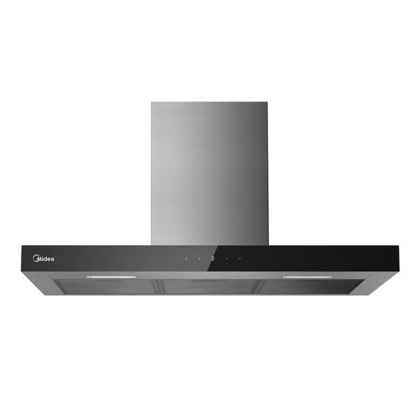 Fanno-90cm Canopy Range Hood Black Stainless Steel Touch Control 800m3/h Airflow