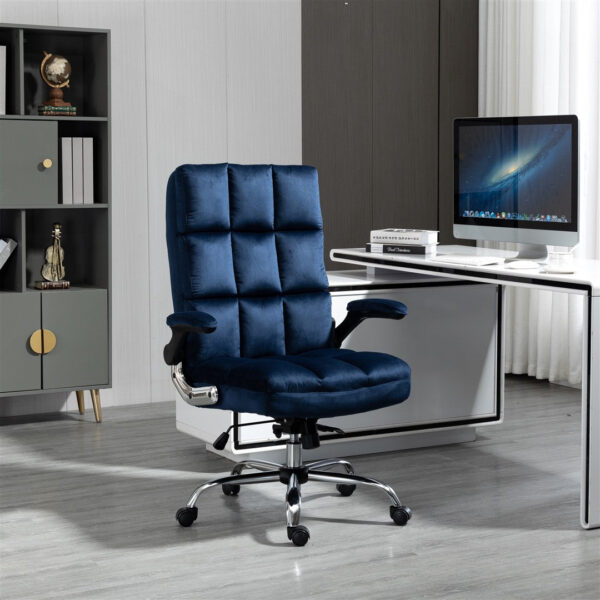 Fanno-Velvet Ergonomic Office Chair with 360-Degree Swivel and Adjustable Height