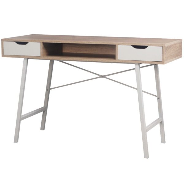 Fanno-Modern Positano Table with 2 White Drawers for Hallway or Living Space