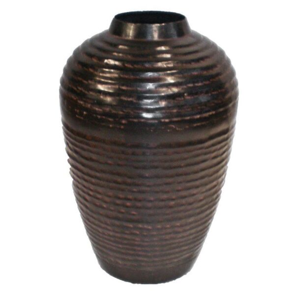 Fanno-Small Hand-Painted Metal Twin Pattern Vase for Home Décor and Accent Pieces