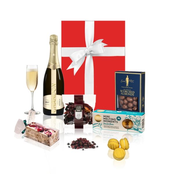 Fanno-Champagne and Sweets Gift Hamper with Chandon Brut and Australian Treats