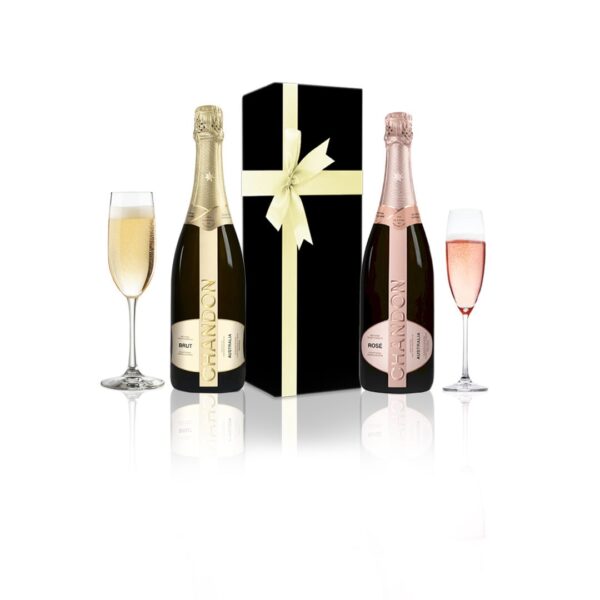 Fanno-Chandon Gift Box with NV Brut and NV Rosé Sparkling Wine 750ml Set