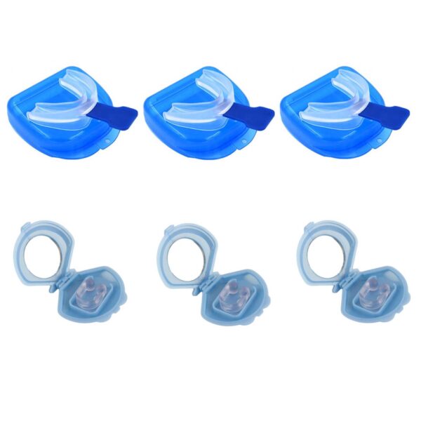 Fanno-Mouthguard Mouthpiece and Nose Clip Anti Snoring Aid Sleep Device Set