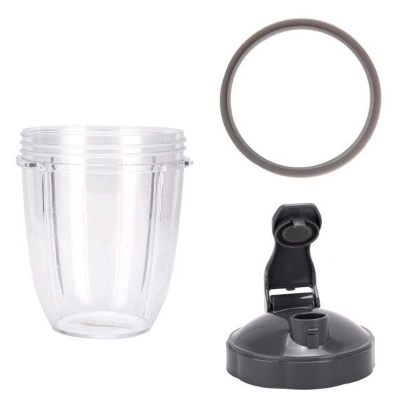 Fanno-Nutribullet Short Cup with Flip Top Lid and Grey Seal for 600 and 900 Models