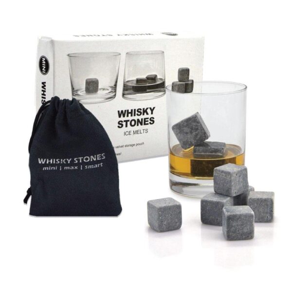 Fanno-Whiskey Stones Ice Melts Set of 9 Reusable Natural Marble Chilling Cubes