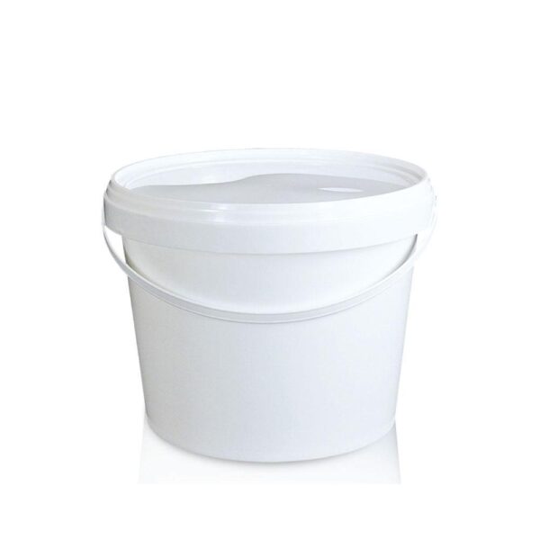 Fanno-5 Litre White Plastic Food Grade Bucket with Handle and Tamper Evident Lid