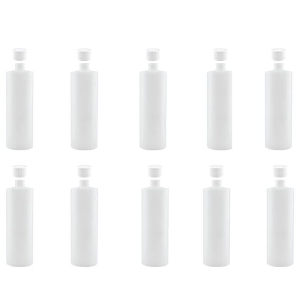 Fanno-10x 1L Natural HDPE Round Bottles with 28mm Neck for Food and Beverage Storage