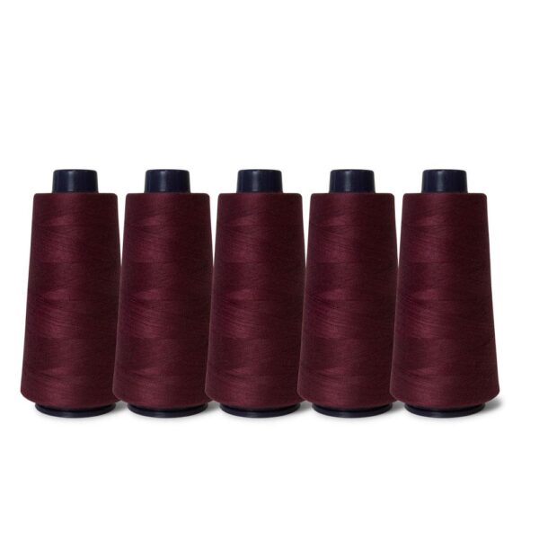 Fanno-2000m Wine Red Sewing Overlocking Thread 100% Polyester Strong Durable Spools