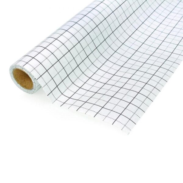 Fanno-Grid Pattern Tracing Paper Roll 80cm x 10m Translucent Blue for Sewing and Design