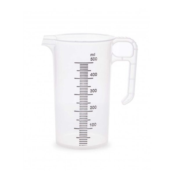 Fanno-500ml Measuring Jug Heavy Duty Clear Plastic Food Grade Polypropylene BPA Free