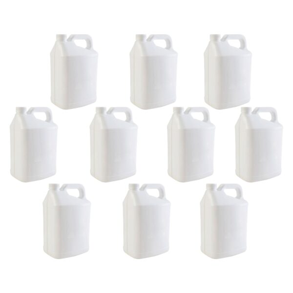 Fanno-5L White HDPE Jerry Can Bottle with Tamper Evident Screw Cap for Safe Storage