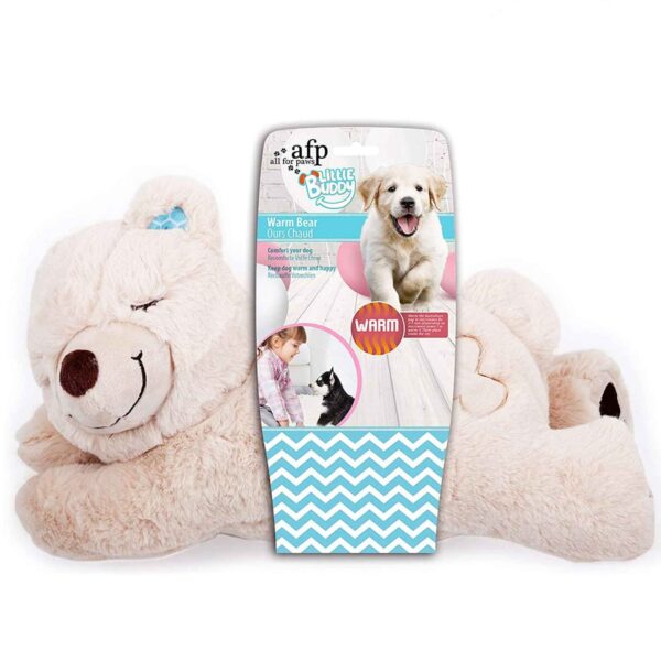 Fanno-Puppy Warm Toy  with Heat Pack Comfort Plush Soft Sleep Aid for Dogs