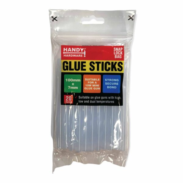 Fanno-Hot Glue Sticks 100mm x 7mm Clear for 10w Glue Gun Craft Adhesive 20 Pack