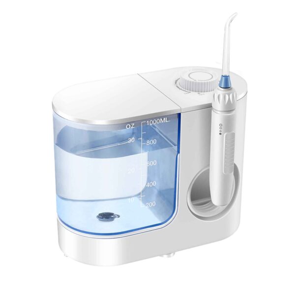 Fanno-Water Jet Dental Flosser 1000ml Electric Oral Irrigator with 5 Tips for Family Care