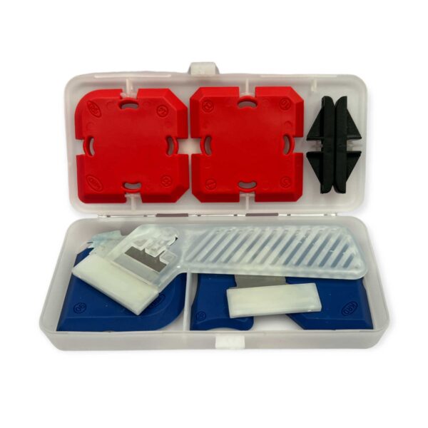 Fanno-Sealant Profiling Kit Caulking Tool Set with Scrapers Guide Rails and Knife