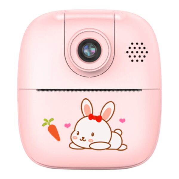 Fanno-Kids Rechargeable Instant Print Camera Pink - Digital Thermal Photo Video MP3