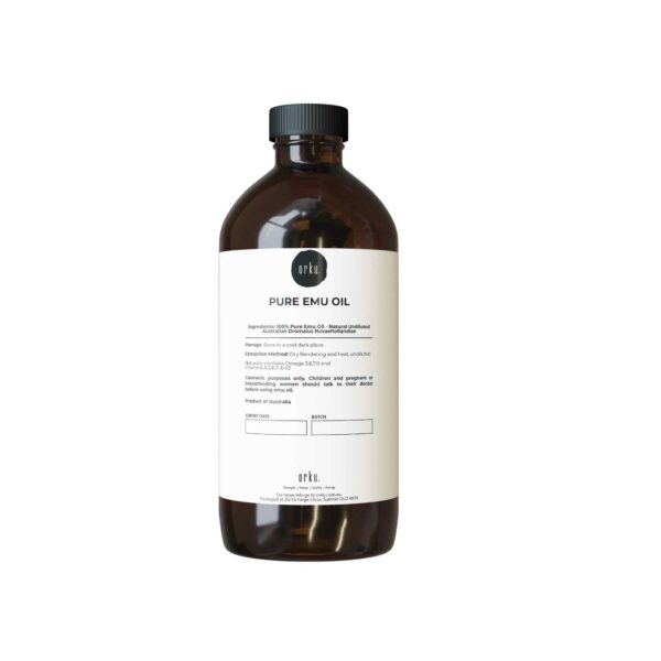 Fanno-500ml Pure Emu Oil - Natural Undiluted Australian Dromaius Novaehollandiae