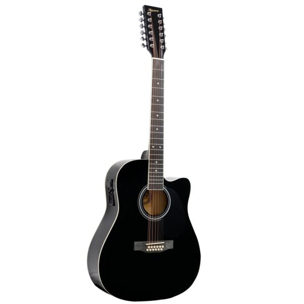 Fanno-12-String Acoustic Guitar with EQ High Gloss Finish and Accessories for Beginners