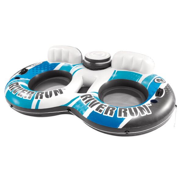 Fanno-Inflatable Water Tube with Cooler and Cup Holders for Relaxing Lake Floats