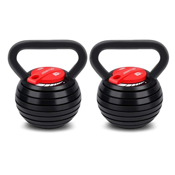 Fanno-Adjustable Kettlebells Set 18kg 40lb for Strength Training Home Gym Workouts