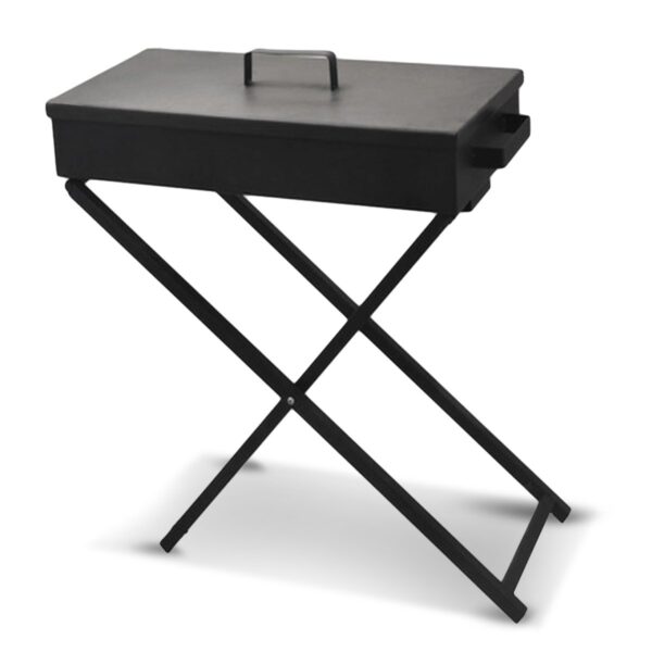 Fanno-Portable Charcoal Grill for Camping Hiking BBQ Parties Adjustable Height Steel Frame