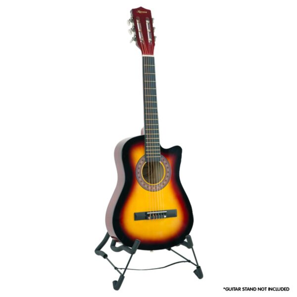 Fanno-Children's Acoustic Guitar 34 Inch Cutaway Design for Kids Learning and Performance