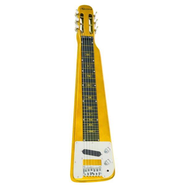 Fanno-Electric Lap Steel Guitar with Padded Bag Volume Tone Controls and Metallic Finish