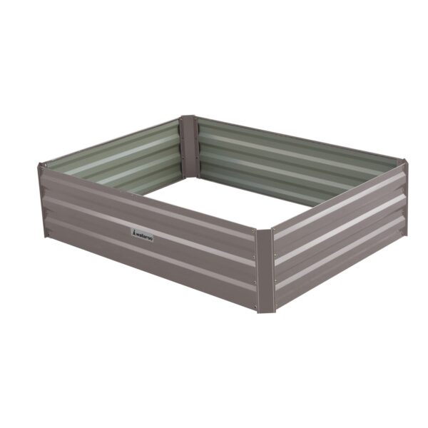 Fanno-Garden Bed 120x90x30cm Galvanized Steel Durable Easy Assembly for Plants and Flowers