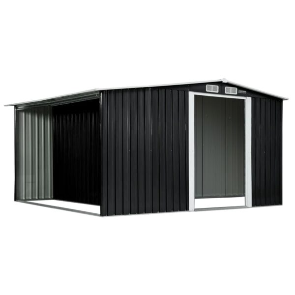 Fanno-10ft x 8ft Garden Shed with Double Doors and Ventilation for Outdoor Storage