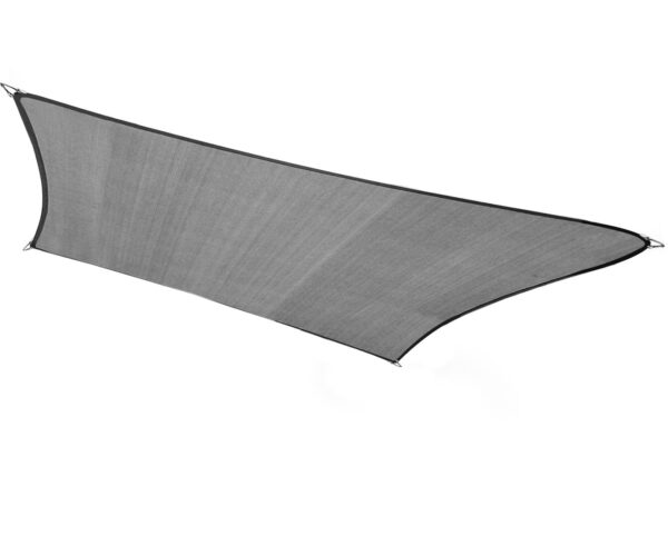 Fanno-Rectangle Shade Sail 3x5m Grey UV Block Breathable Fabric Easy Install Outdoor Shade