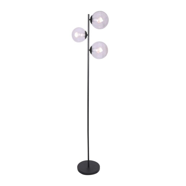 Fanno-Elegant Metal Floor Lamp with 3 Adjustable Glass Shades for Home and Office